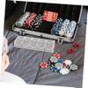 Kisangel Portable Poker Chip Box Wear Resistant Storage Organizer with Large Capacity and Compartment Design for Poker Chips and Other Items view 3