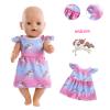 14-18 Inch Baby Doll Clothes 5 Sets Accessories Dress with Hats Socks for New Born 43cm Toy Baby Doll 14-16 Inch/15 Inch/18 Inch/Girl&Boy view 4