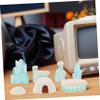 Garneck 7pcs Mini Igloo Playset Realistic Glacier Model Figures Winter Crafts for Polar Animal Decor DIY view 4