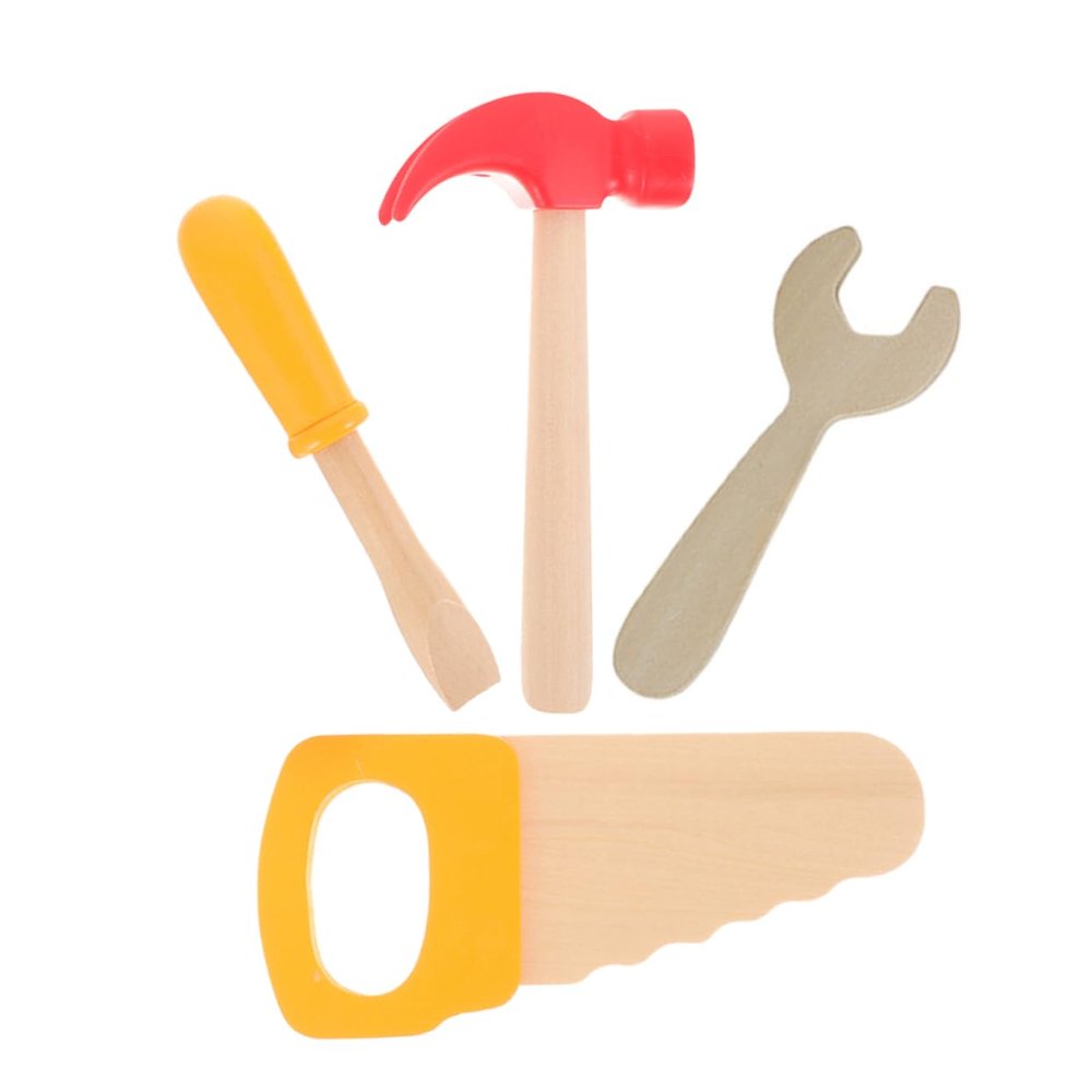 Abaodam 4pcs Wooden Hammer Screwdriver Boy Girl Toys for Month Old Boys and Girls Educational Tool