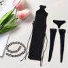 1:6 Female Tie Up Dress Set for Action Figures, Clothing for 12 Inch Dolls, DIY Dress Up Accessories view 4