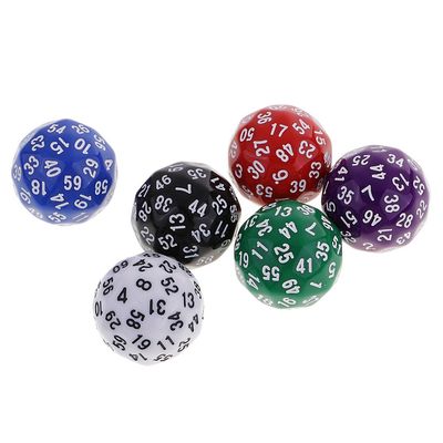 6X 60 Sided Dice D60 Polyhedral Dices Set for RPG Board Game and Tabletop Gaming