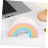Abaodam Creative Cartoon Rainbow Coin Bank Lovely Ceramic Money Box for Decorative Saving Pot for Home Desk Decor for Birthdays and Holidays view 4