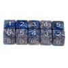 10pcs Multi Sided Set of 10 D6 D&D Role Gray Dice for Gaming and Math view 4