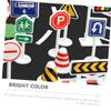 BESPORTBLE 10pcs Miniature Road Sign Toys Simulation Traffic Sign Boys and Girls Play Traffic Toys Enhance Learning Imagination view 2