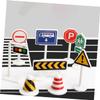 BESPORTBLE 10pcs Miniature Road Sign Toys Simulation Traffic Sign Boys and Girls Play Traffic Toys Enhance Learning Imagination view 3