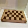 3-in-1 Wooden Chess, Checkers and Backgammon Set, Folding Board Game with Storage, 2 Player Classic Strategy Games (Oak) view 1