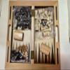3-in-1 Wooden Chess, Checkers and Backgammon Set, Folding Board Game with Storage, 2 Player Classic Strategy Games (Oak) view 4