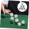 HANABASS 15pcs Acrylic Poker Dice Spain Themed Party Game Props Lightweight Dice for Board Games and Events for Fun Gatherings and Bar Use view 2