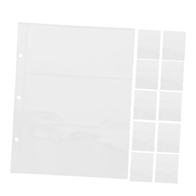 NUOBESTY 20pcs Clear Bill Bags for Banknote Storage Versatile Currency Album with Transparent Pages for Organizing Protecting Banknotes and Stamps for Collectors