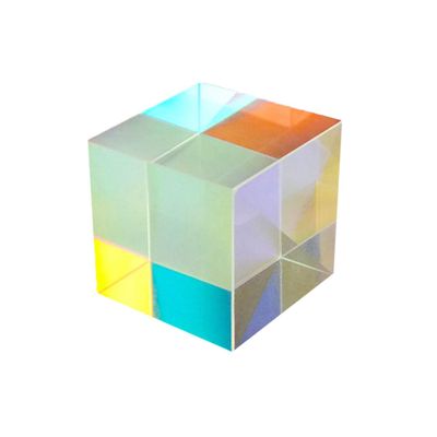 balacoo Optical Glass Cube Dispersion Prism for Photography and Home Decoration 20mm RGB Optical Lens for Physics Teaching and Light Education Colorful Light Effect