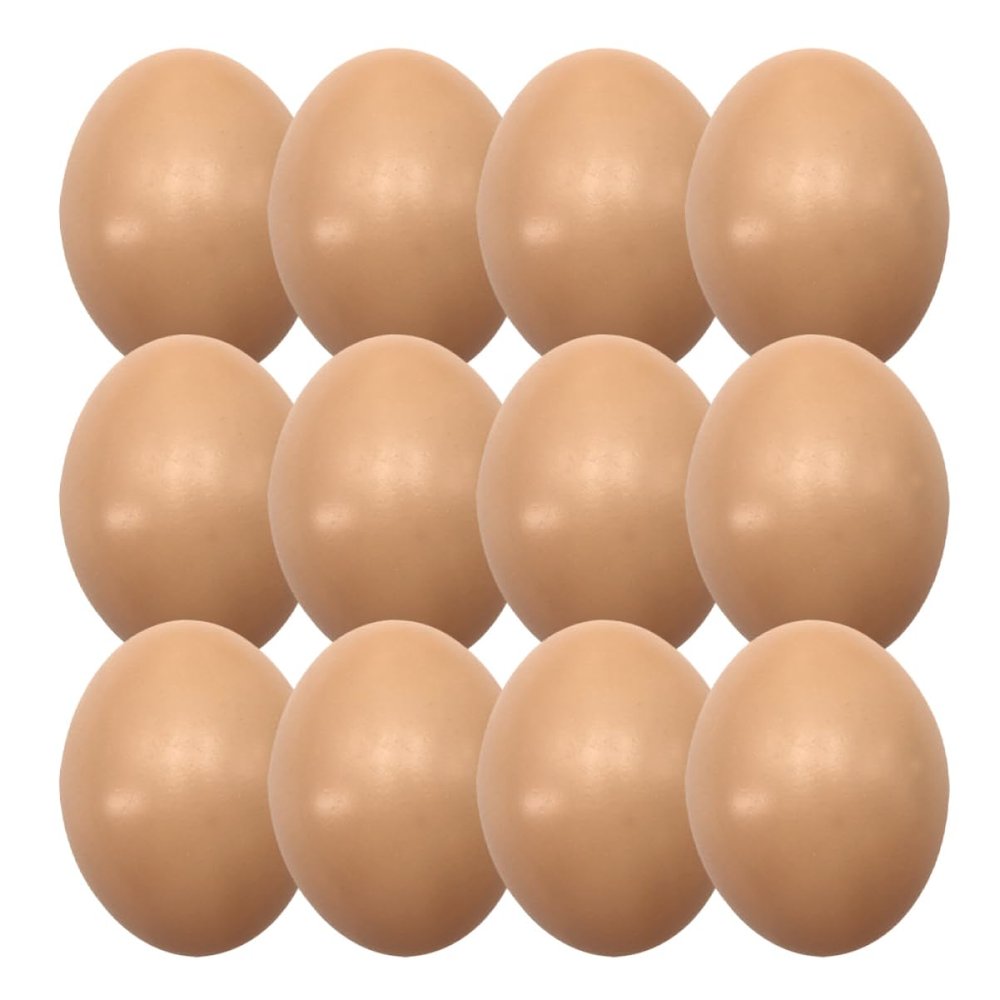 COSMEVIVI 20pcs Fake Chicken Eggs for DIY Painting Smooth Material Simulation Eggs for Creative Crafts and Unique Decorations for Graffiti and Easter Decor
