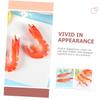 Abaodam 3sets Realistic Shrimp Food Models Lifelike Red Shrimp Props for Play Home Decoration Photography and Educational Cognitive Learning 2pcs*3 view 2