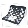 BRIGHTFUFU Portable Folding Chess Set for Adults Kids Travel Size Storage Slots International Checkers Chess Game Educational Fun for Family Friends view 3