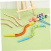 1 Set Wiggly Snake Craft for Unfinished Snakes Colors of Paint and Brushes Creative Doodle for Parties Classroom Prizes and Fun Family Activities view 2