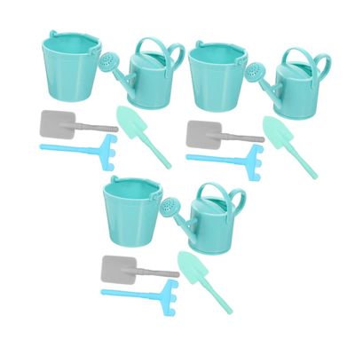 ERINGOGO 3Sets Miniature Gardening Tools of Realistic Shovel Bucket and Sprinkler for Role Play Lightweight and Safe Gardening for Creative Playtime