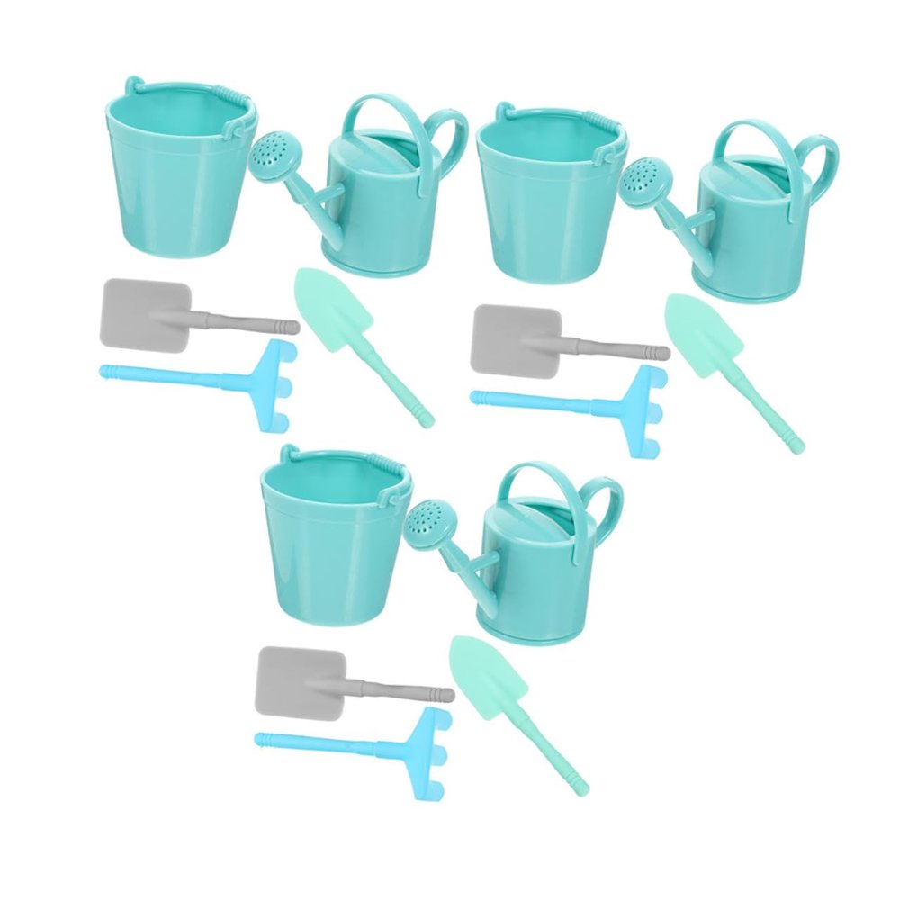 ERINGOGO 3Sets Miniature Gardening Tools of Realistic Shovel Bucket and Sprinkler for Role Play Lightweight and Safe Gardening for Creative Playtime