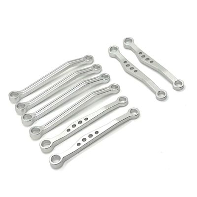 Rc Special Connecting Rod for WPL C54 C54-1 C64-1 C74 C74-1 1/16 Metal Front and Rear Pull Rod Remote Control Car Parts and Accessories Upgrade Replacement and Use(Silver)