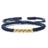 Handmade Tibetan 6mm Copper Bead Thread Braided Bracelet Red Rope Wristband Bracelets For Men Women,Yellow,17-27cm view 4