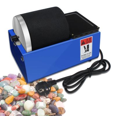 CHANGLKJ Rotary Rock Tumbler, Rock Polisher, Electric Rock Tumbler Machine for Kids & Adults, Leakproof Rubber Barrel and One-Touch Settings, Durable Motor and Low Noise, for Shiny Finish, Cool Toys