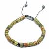 6mm Stone Hand Rope For Men Ethnic Style Simple Bracelet,chlorite,17-28cm view 1