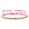 Handmade Tibetan 6mm Copper Bead Thread Braided Bracelet Red Rope Wristband Bracelets For Men Women,Red,17-27cm view 3