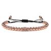 Handmade Braiding Bracelet 5mm Copper Bead Beaded Adjustable Men Bracelet,silvery,18-27cm view 4