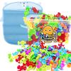 165Pcs Suction Cup Toy Bath Sensory Toys for Kids Genius Suckers Building Toys Party Favor Gift for 3 4 5 6 Year Old Boy Girl Toddler Travel Fidget Window Toy with Storage Organizer view 1
