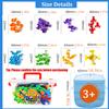 165Pcs Suction Cup Toy Bath Sensory Toys for Kids Genius Suckers Building Toys Party Favor Gift for 3 4 5 6 Year Old Boy Girl Toddler Travel Fidget Window Toy with Storage Organizer view 3