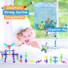165Pcs Suction Cup Toy Bath Sensory Toys for Kids Genius Suckers Building Toys Party Favor Gift for 3 4 5 6 Year Old Boy Girl Toddler Travel Fidget Window Toy with Storage Organizer view 4