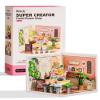Rolife Super Creator Series, DIY Mini Fresh Flower Shop Dollhouse House Kit, Bulid Scenary for Action Collectible Figures, Creative Gifts for Women Kids Adults view 1