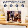 Rolife Mini Super Creator Series, DIY Miniature Butter Bakery House Dollhouse Kit, Bulid Scenary for Action Collectible Figures,Creative Gifts for Adults Women view 3