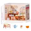 Rolife Mini Super Creator Series, DIY Miniature Honey Tea Lounge Dollhouse House Kit, Bulid Scenary for Action Collectible Figures,Creative Gifts for Women Kid Adults view 1