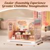 Rolife Mini Super Creator Series, DIY Miniature Honey Tea Lounge Dollhouse House Kit, Bulid Scenary for Action Collectible Figures,Creative Gifts for Women Kid Adults view 2