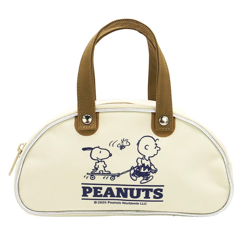 Nakajima Corporation Snoopy Retro Tote Bag, White, 217622-25, H 19 x W 21 x D 5.5 cm