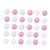 100 Pcs Ocean Balls Thicken Plastic Wave Balls for Playtime Pink White Safe Fun Indoor Outdoor for Imagination Exploration view 1