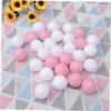 100 Pcs Ocean Balls Thicken Plastic Wave Balls for Playtime Pink White Safe Fun Indoor Outdoor for Imagination Exploration view 4