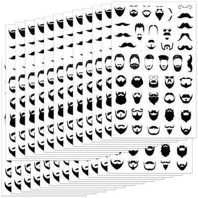 1000+PCS Black Moustache Stickers Party Favors-Beard Sticker Party Supplies Decorations Musician Birthday Party Gifts