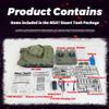 rcxperts 1/16 2.4G Remote Control Light Tank, US M5A1 Stuart Tank Simulated Military Vehicle Model with Sound Light Smoke Effects, Gift for The RC Model Car Enthusiast and Adults view 4