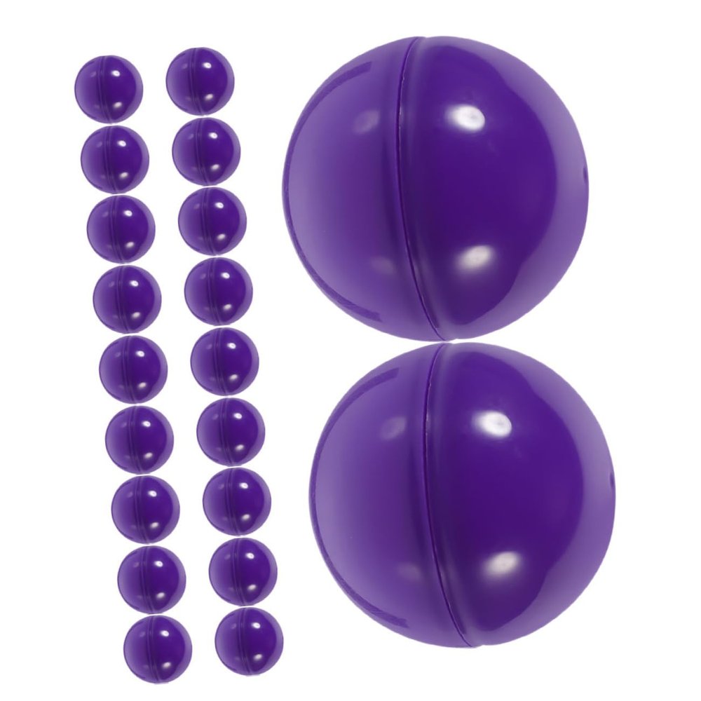 LABRIMP 20pcs Unique Openable Design Plastic Hollow Balls Raffle Game Props for Parties Team Building Candy Storage