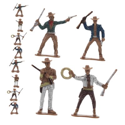 BESPORTBLE 12pcs Wild West Cowboy Figures American Sculptures for Party Favors Educational Play Character Model for Parents
