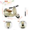 Adehevio Electric Doll Scooter for 17cm Doll,Funny Doll Accessories with Music and Lights, 360 Rotatable Plastic Scooter Decoration Batteries Not Included (White) view 2