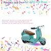 Electric Doll Scooter for 17cm Doll,Funny Doll Accessories with Music and Lights, 360 Rotatable Plastic Scooter Decoration Batteries Not Included (Blue) view 4