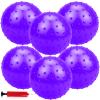 CZBRO 6PCS Bouncy Balls for Kids Toddlers, 12 Inch Sensory Balls Spiky Massage Stress Ball Bulk with Air Pump, Indoor Outdoor Sports Sensory Toys & Party Favors(Purple) view 1