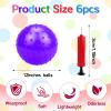 CZBRO 6PCS Bouncy Balls for Kids Toddlers, 12 Inch Sensory Balls Spiky Massage Stress Ball Bulk with Air Pump, Indoor Outdoor Sports Sensory Toys & Party Favors(Purple) view 2