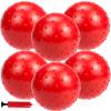 CZBRO 6PCS Bouncy Balls for Kids Toddlers, 12 Inch Sensory Balls Spiky Massage Stress Ball Bulk with Air Pump, Indoor Outdoor Sports Sensory Toys & Party Favors(Red) view 1
