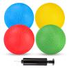 hehred Kickball Set, 8.5 Inch Playground Ball, 4 Pcs Dodgeball Kickballs with 1 Pump, Rubber Kick Balls for Kids Ages 3+ Outdoor, Official Size Bouncing Hand Balls for Camps and Schools (8.5 Inch) view 1