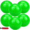CZBRO 6PCS Bouncy Balls for Kids Toddlers, 12 Inch Sensory Balls Spiky Massage Stress Ball Bulk with Air Pump, Indoor Outdoor Sports Sensory Toys & Party Favors(Green) view 1