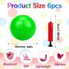 CZBRO 6PCS Bouncy Balls for Kids Toddlers, 12 Inch Sensory Balls Spiky Massage Stress Ball Bulk with Air Pump, Indoor Outdoor Sports Sensory Toys & Party Favors(Green) view 2