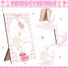 10Set One Silly Goose Birthday Decor 1st Baby Shower Party Favor 15.7 Inch White Geese Plush Stuffed Animal with Mini Party Hats Wood Table Decoration Greeting Cards Pink Ribbons for Guest Gifts view 3